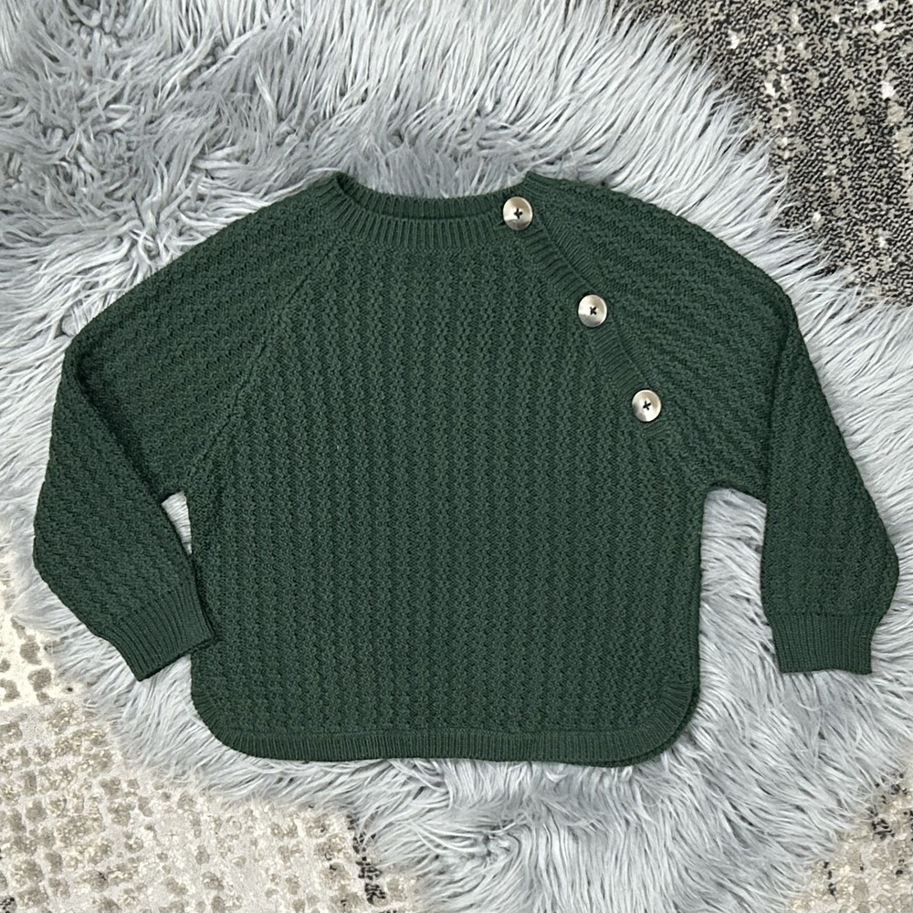 LALI Girls Knit‎ Pine Sweater In Evergreen Size 4T ($68)